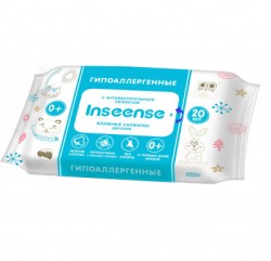 Салфетки влажные  для детей Inseense 20 шт с антибактериальным эффектом (64)