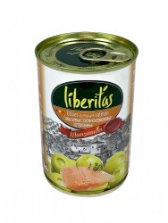 Оливки Либеритас 0.300/0.280х24 зелёные с лососем ж/б Испания